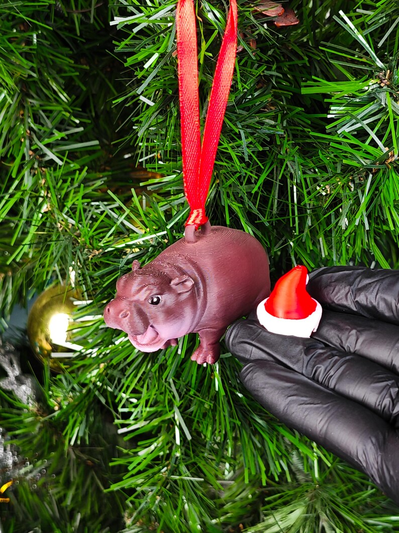 Moo Deng Ornaments, Cute Moo Deng 3D Hippo Ornaments