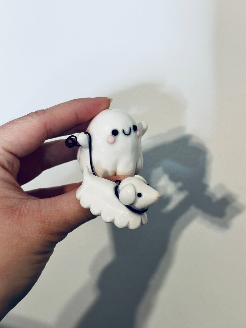 👻Handmade Ghost Walking Dog Figurine