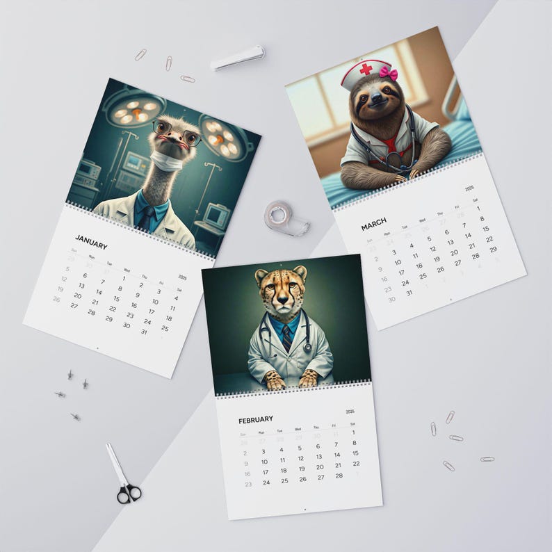 👩‍⚕️Animal Healthcare Professionals Wall Calendar