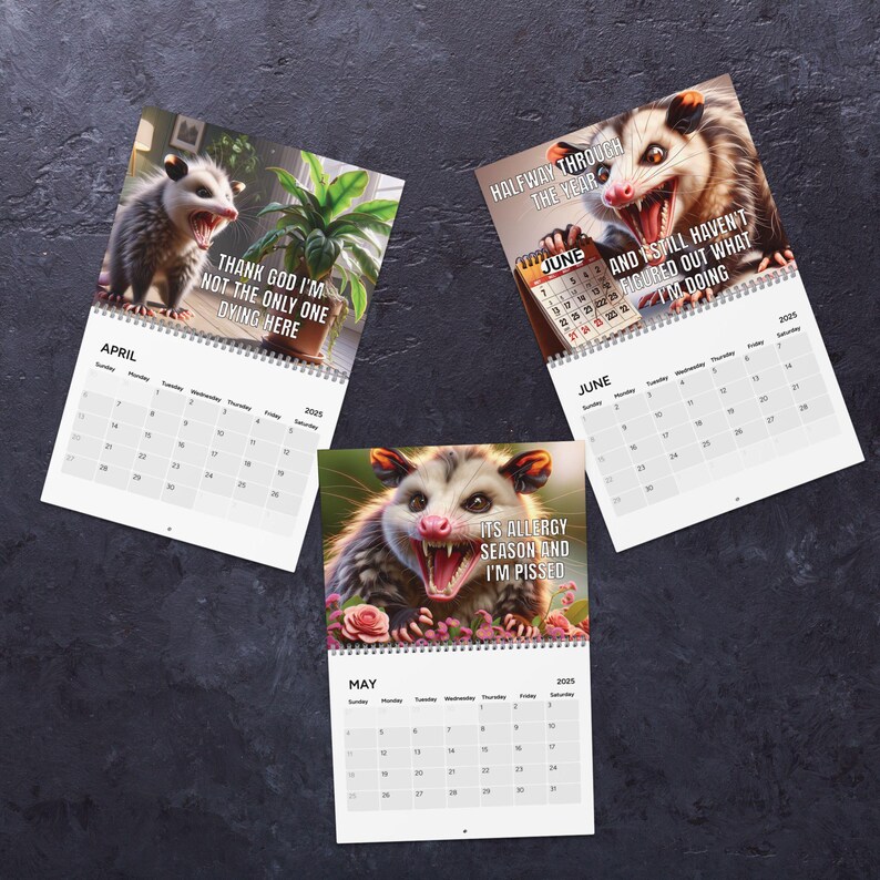 🐁Funny Screaming Opossums Wall Calendar