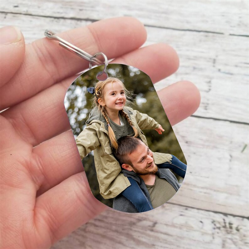 🔥Father's Day Hat Sale---Personalized Picture Drive Safe Keychain for Daddy
