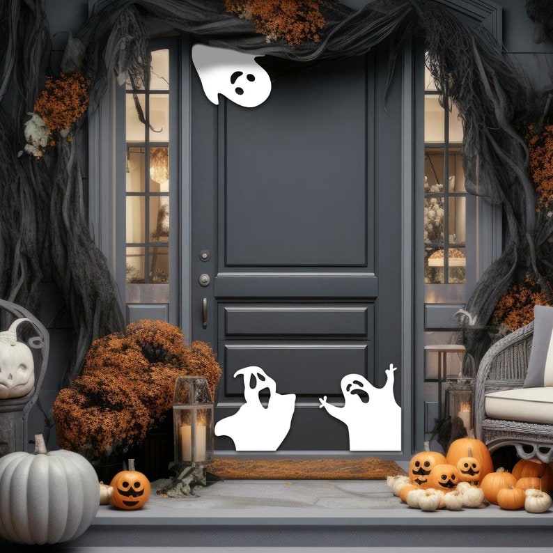 👻Set of 3 Ghosts Halloween Door Corner Sign
