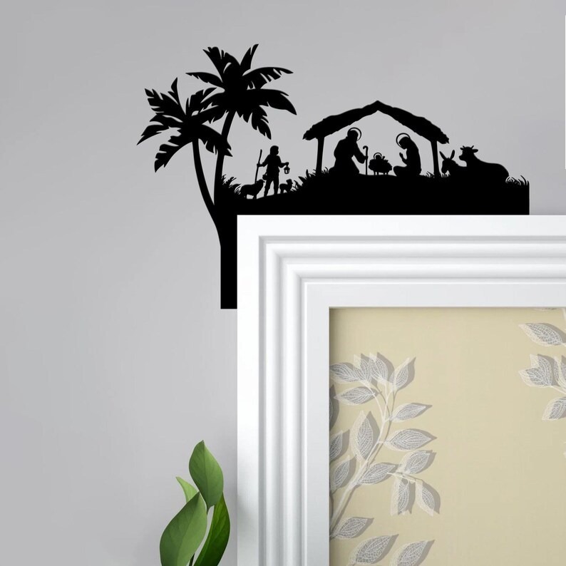 🌲2024 Christmas Gift 50% Off--Metal Nativity Scene Door Topper