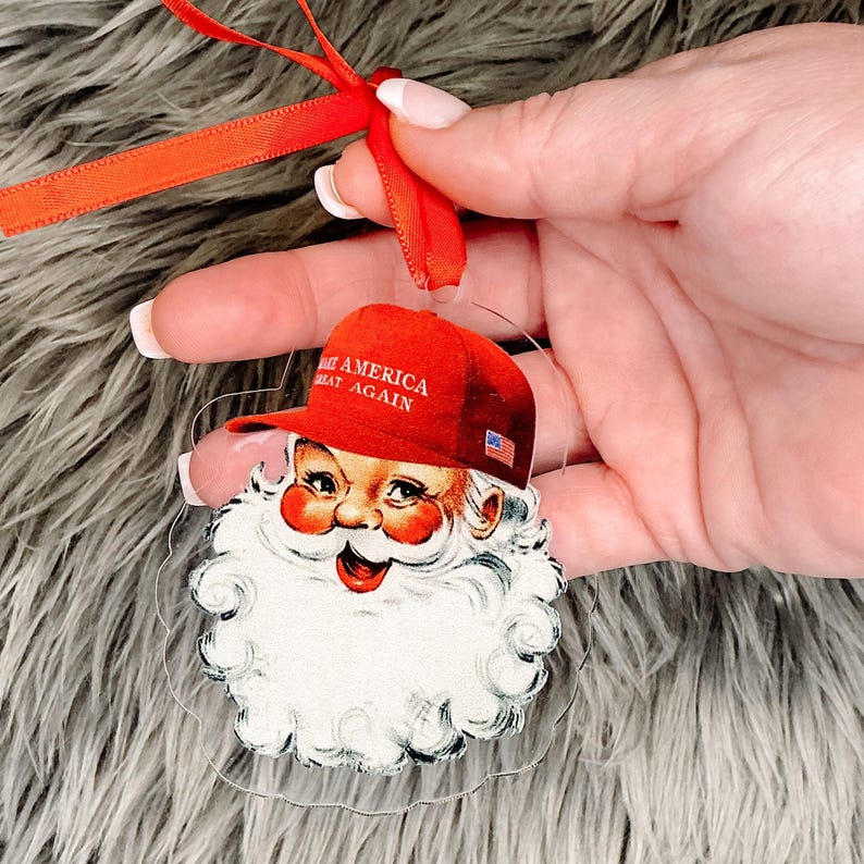  MAGA Santa Claus Christmas Ornament 
