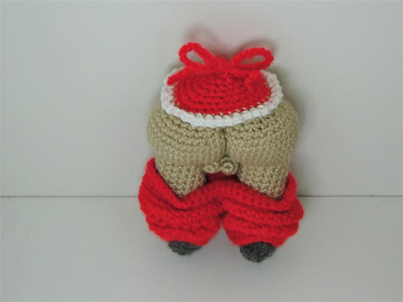 Santa Butt Crochet Ornament