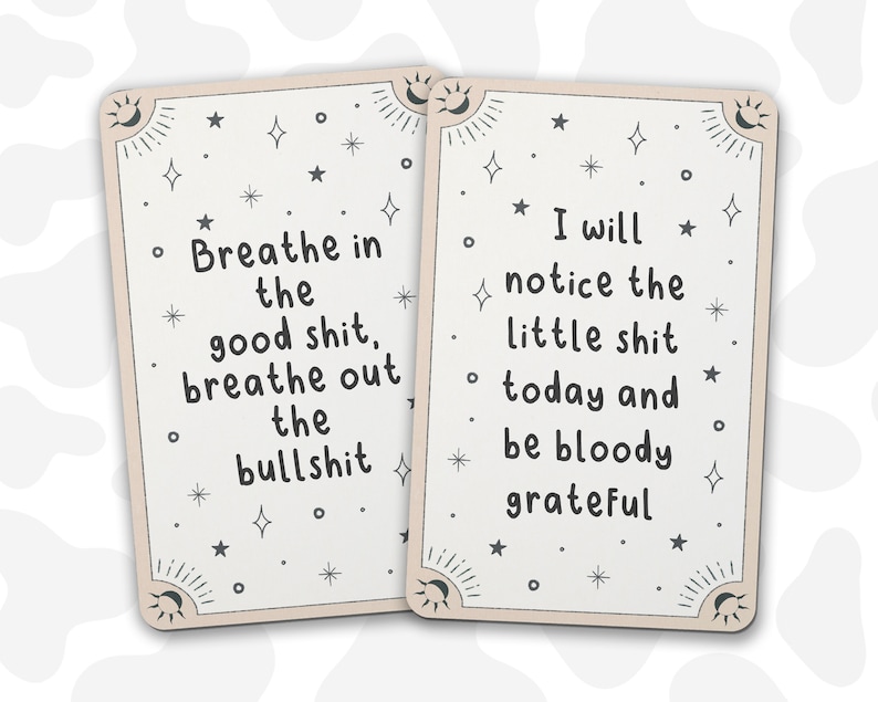 Funny Sweary Affirmation Cards