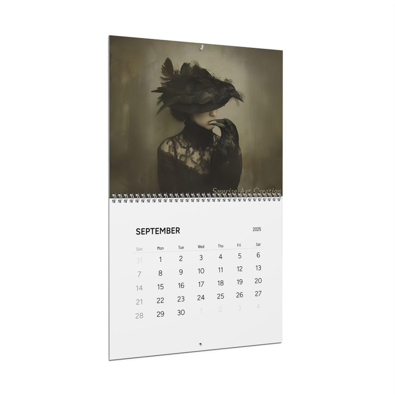 2025 Dark Academia Calendar