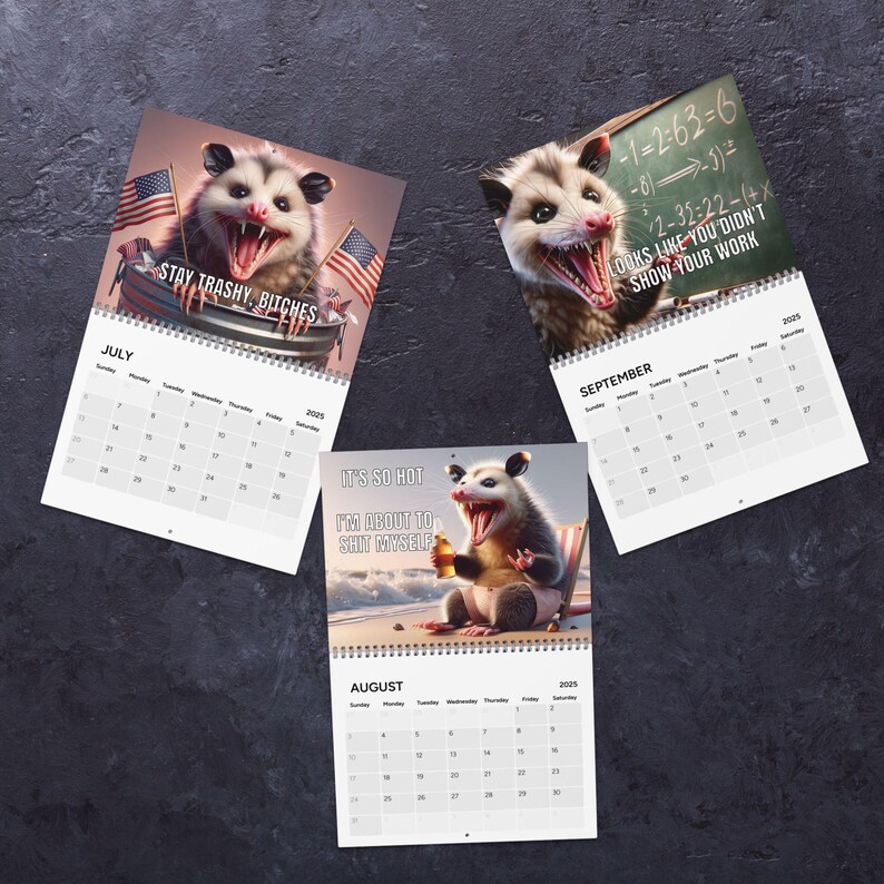 🐁Funny Screaming Opossums Wall Calendar