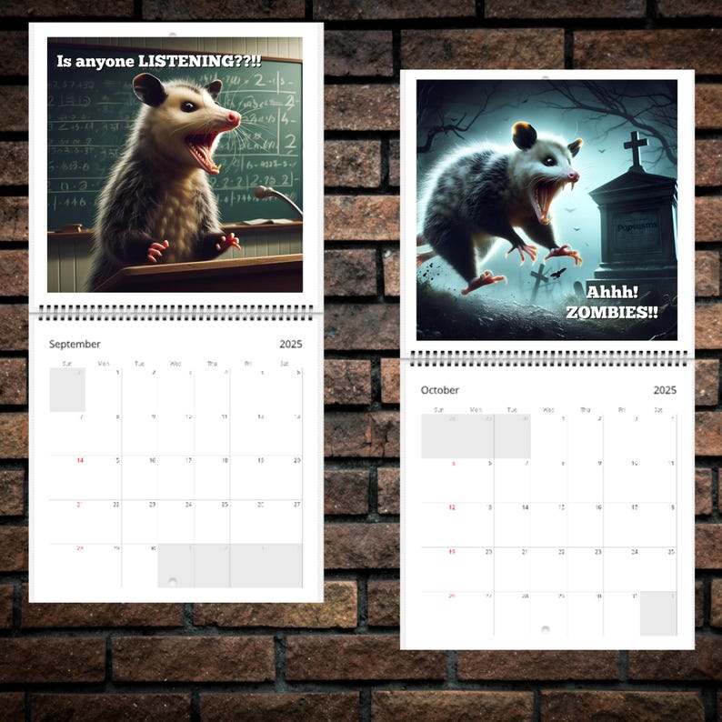 Screaming Possums Calendar 