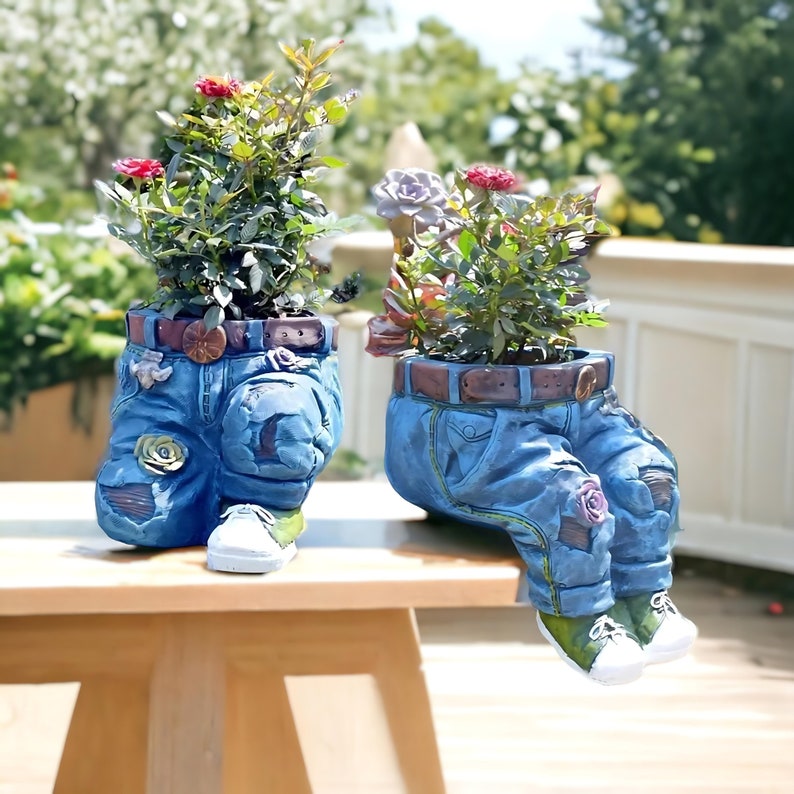 🎁Unique Denim Jean Flower Pot