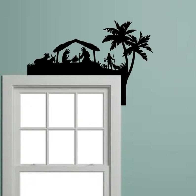 🌲2024 Christmas Gift 50% Off--Metal Nativity Scene Door Topper