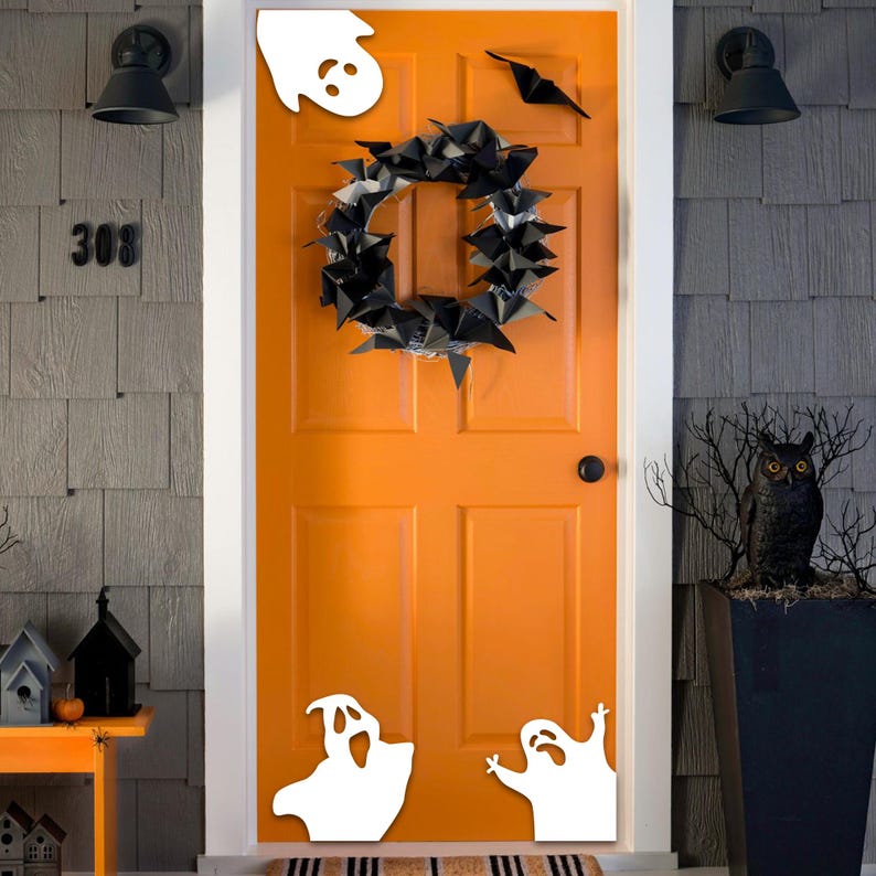 👻Set of 3 Ghosts Halloween Door Corner Sign