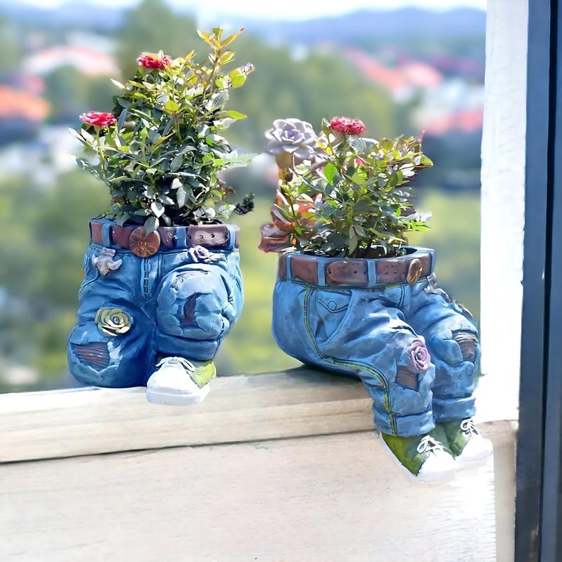 🎁Unique Denim Jean Flower Pot