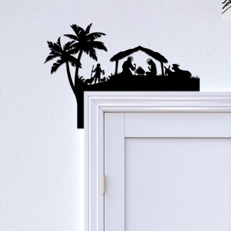 🌲2024 Christmas Gift 50% Off--Metal Nativity Scene Door Topper