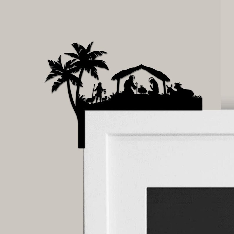 🌲2024 Christmas Gift 50% Off--Metal Nativity Scene Door Topper