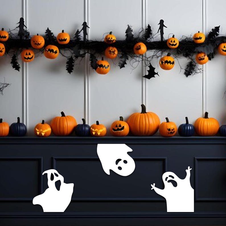 👻Set of 3 Ghosts Halloween Door Corner Sign