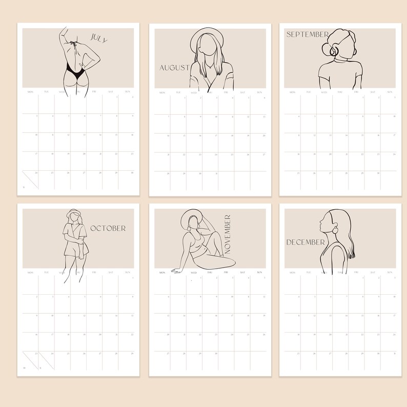 2024 Modern Women Wall Calendar 