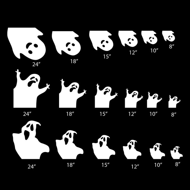 👻Set of 3 Ghosts Halloween Door Corner Sign