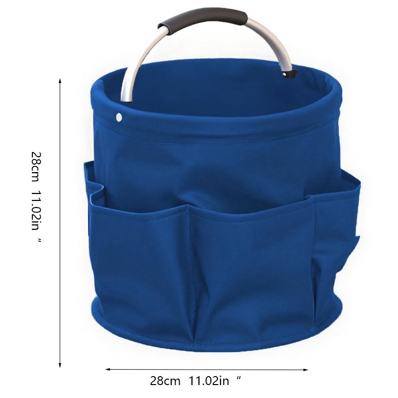 Foldable storage basket for gardening and camping