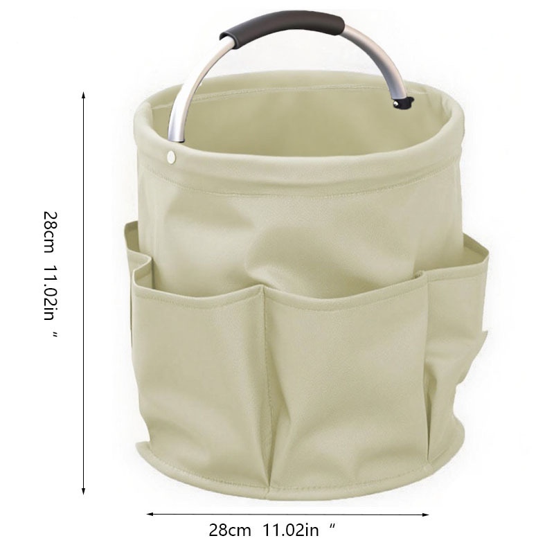 Foldable storage basket for gardening and camping