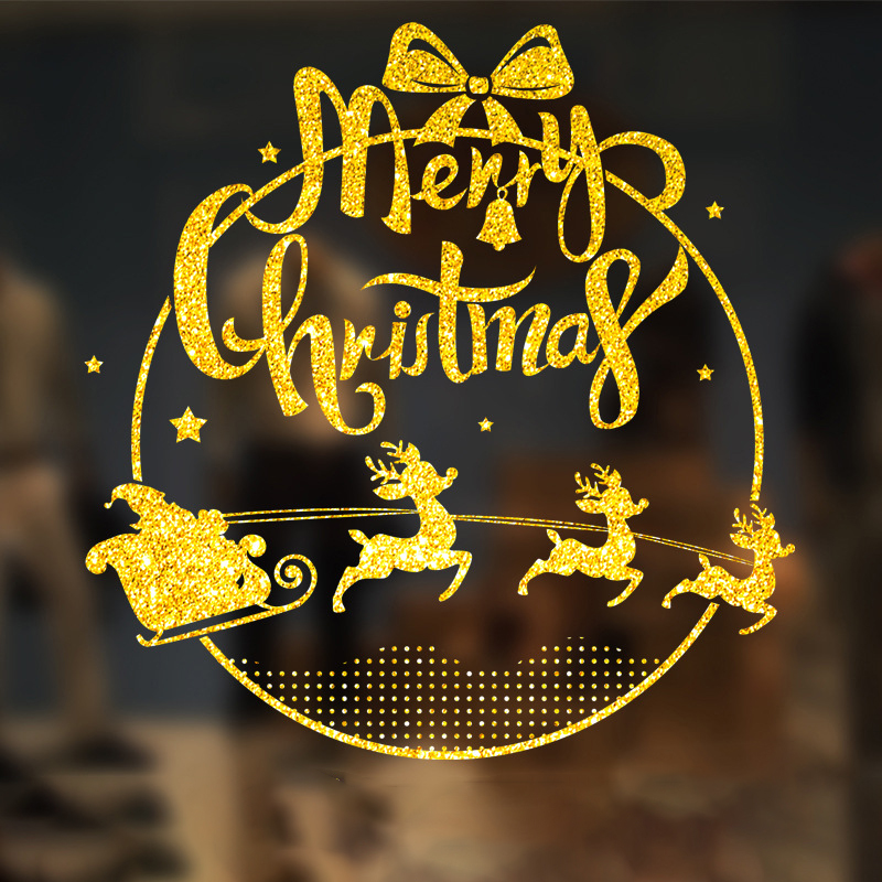 Christmas Gold Window Decals