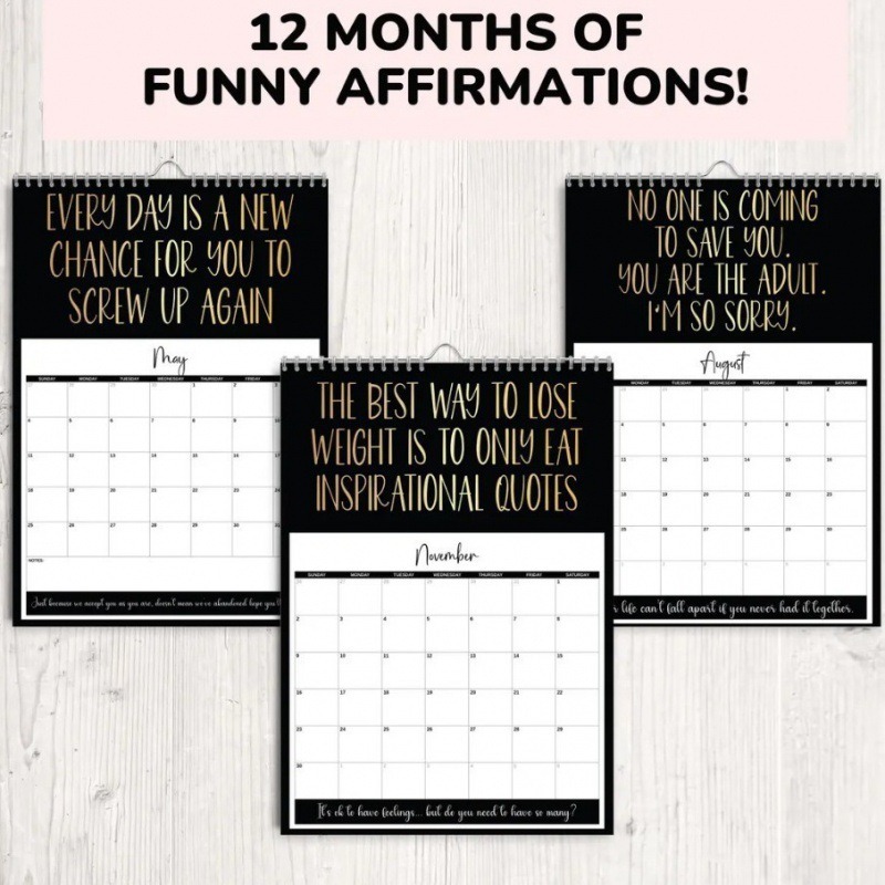 2025 Negative Sarcasm Calendar Desk Calendar