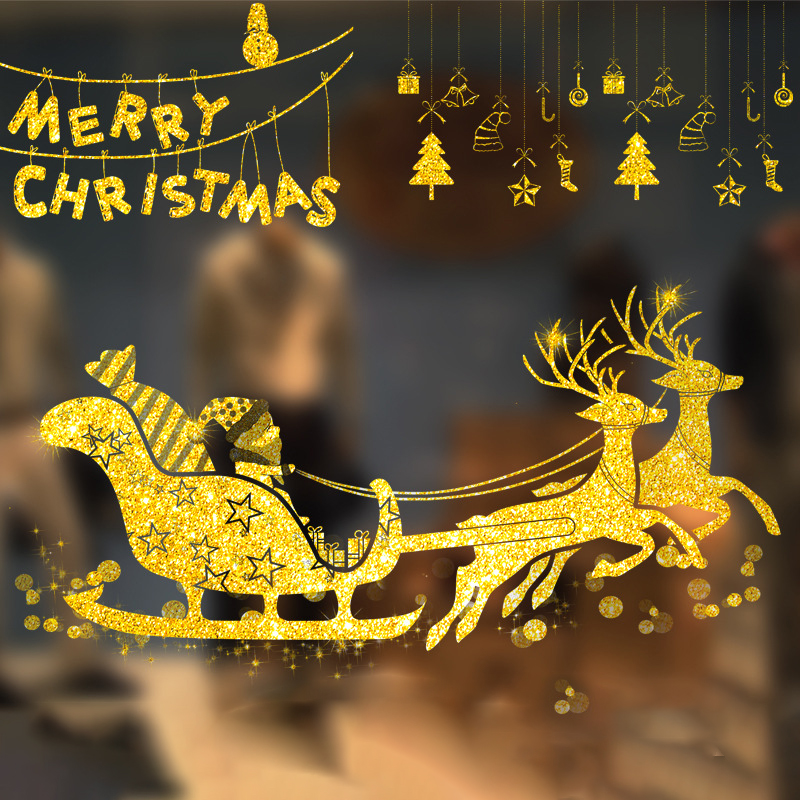 Christmas Gold Window Decals