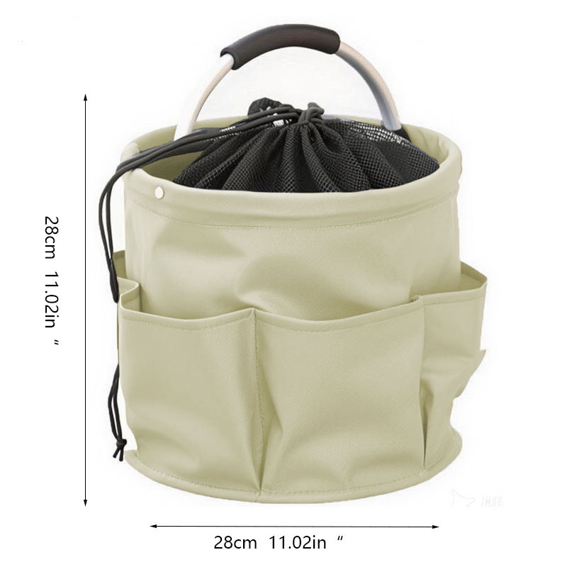 Foldable storage basket for gardening and camping