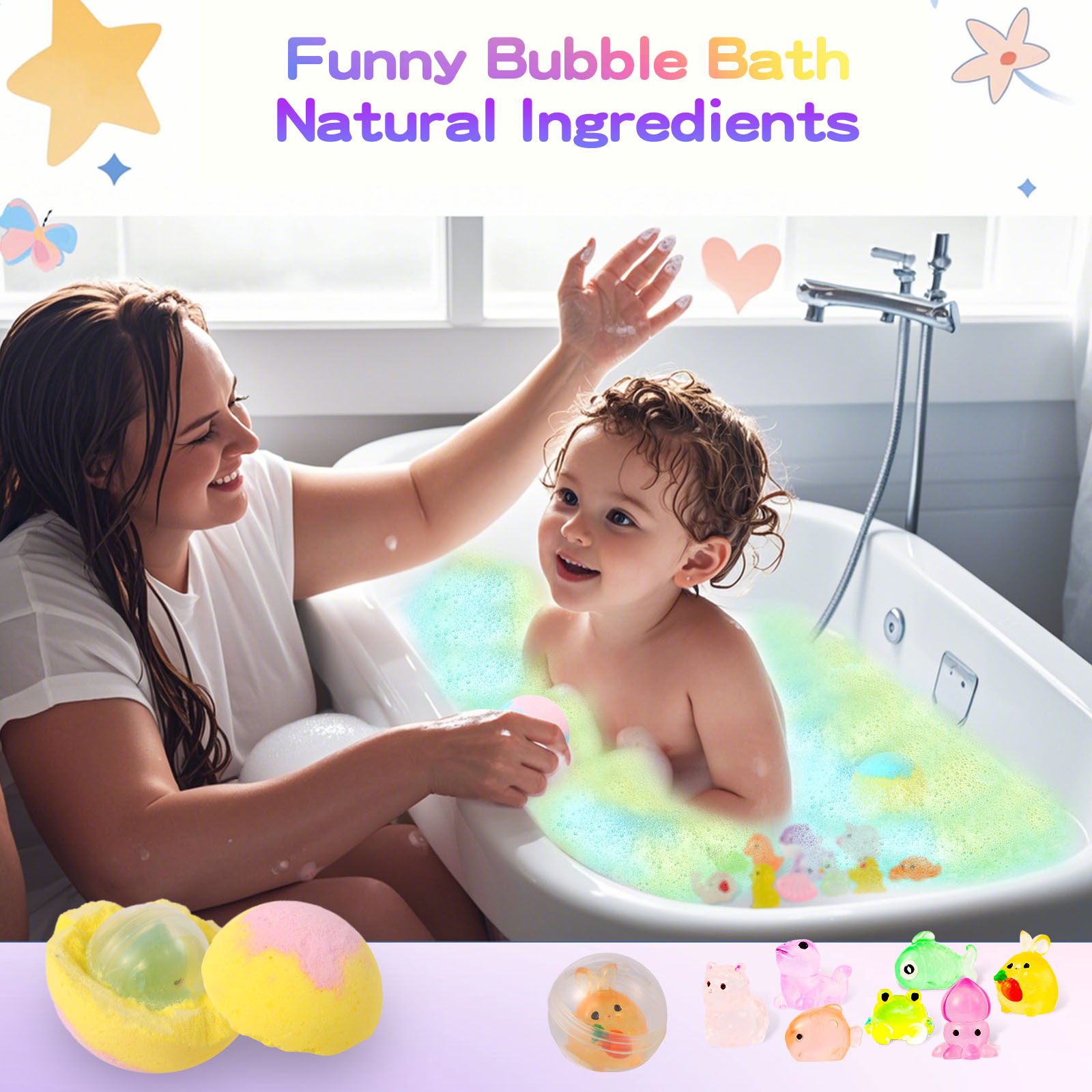 🐰🥚BunnyBurst Surprise Bath Bombs for Kids🛁✨