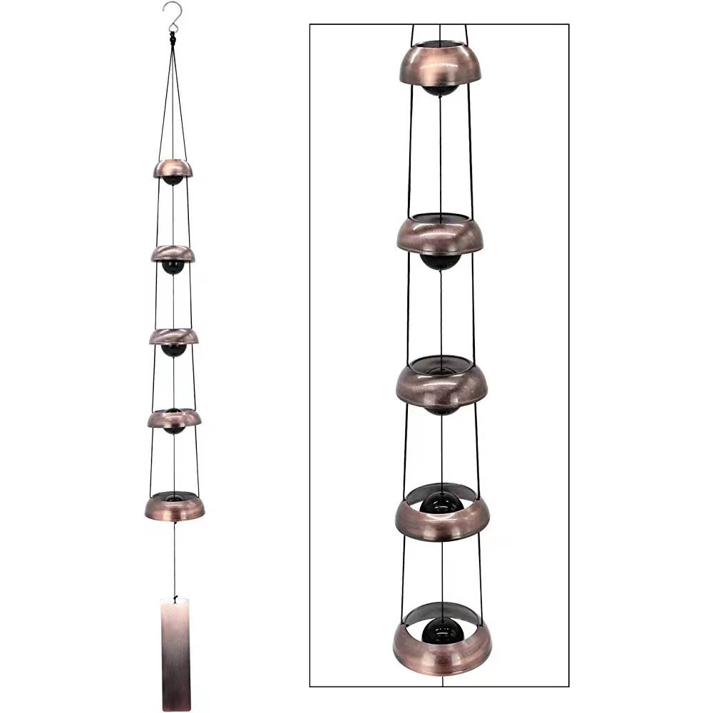 🎐5-Tier Pagoda Wind Chime | Vintage Bronze Soothing Melody for Patio & Garden