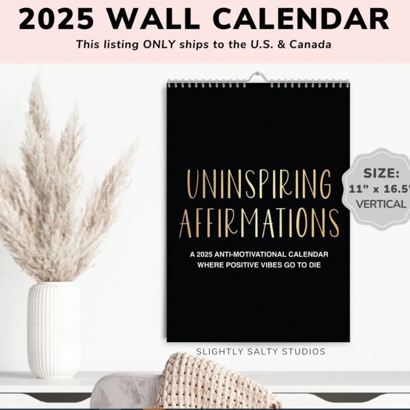 2025 Negative Sarcasm Calendar Desk Calendar