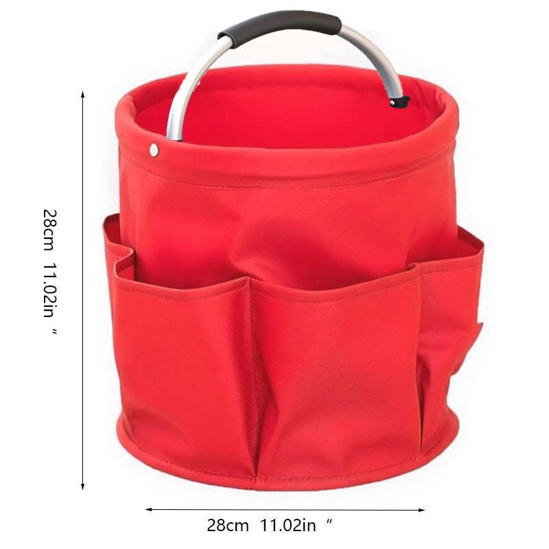 Foldable storage basket for gardening and camping