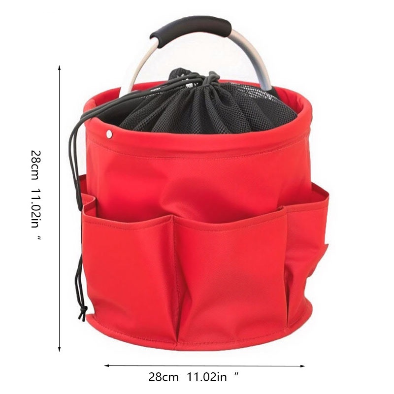 Foldable storage basket for gardening and camping