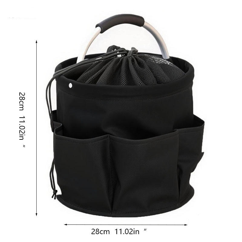Foldable storage basket for gardening and camping