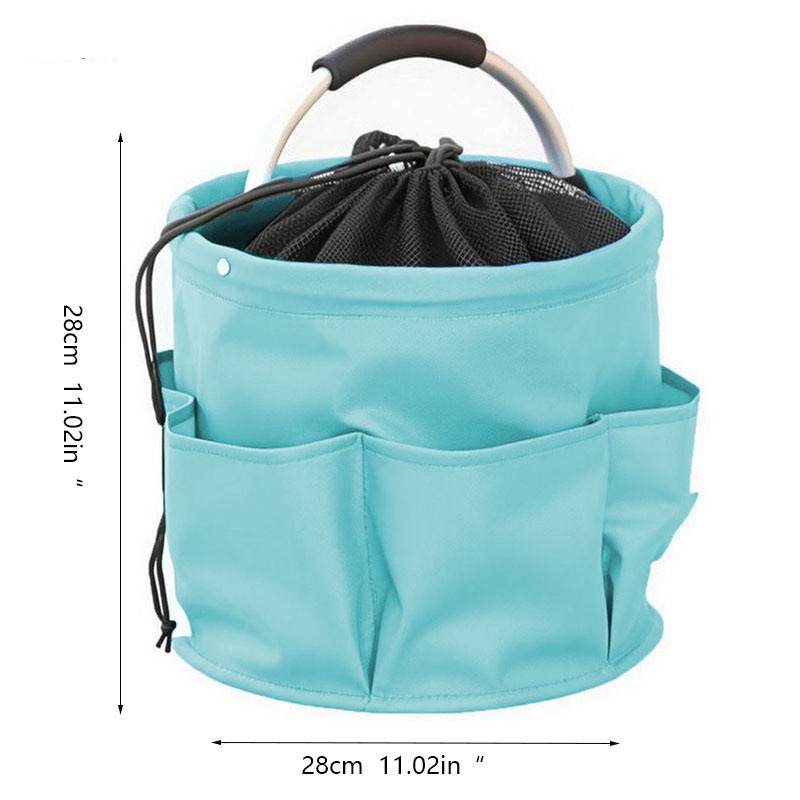 Foldable storage basket for gardening and camping