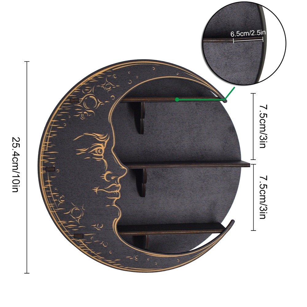 🔥Hot Sale 50% Off🔥 Wooden Moon Shelf Decoration Gift