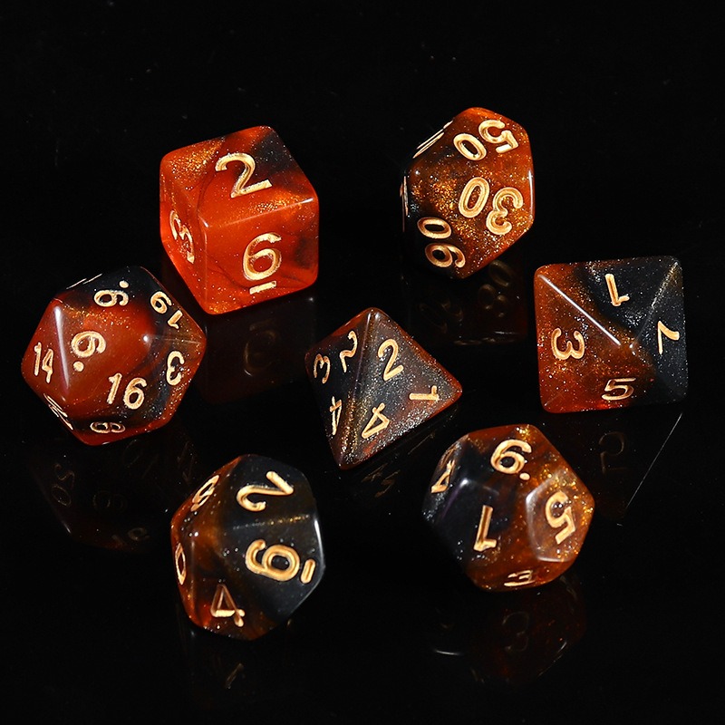 7-Piece Sharp Edge Resin Dice Set