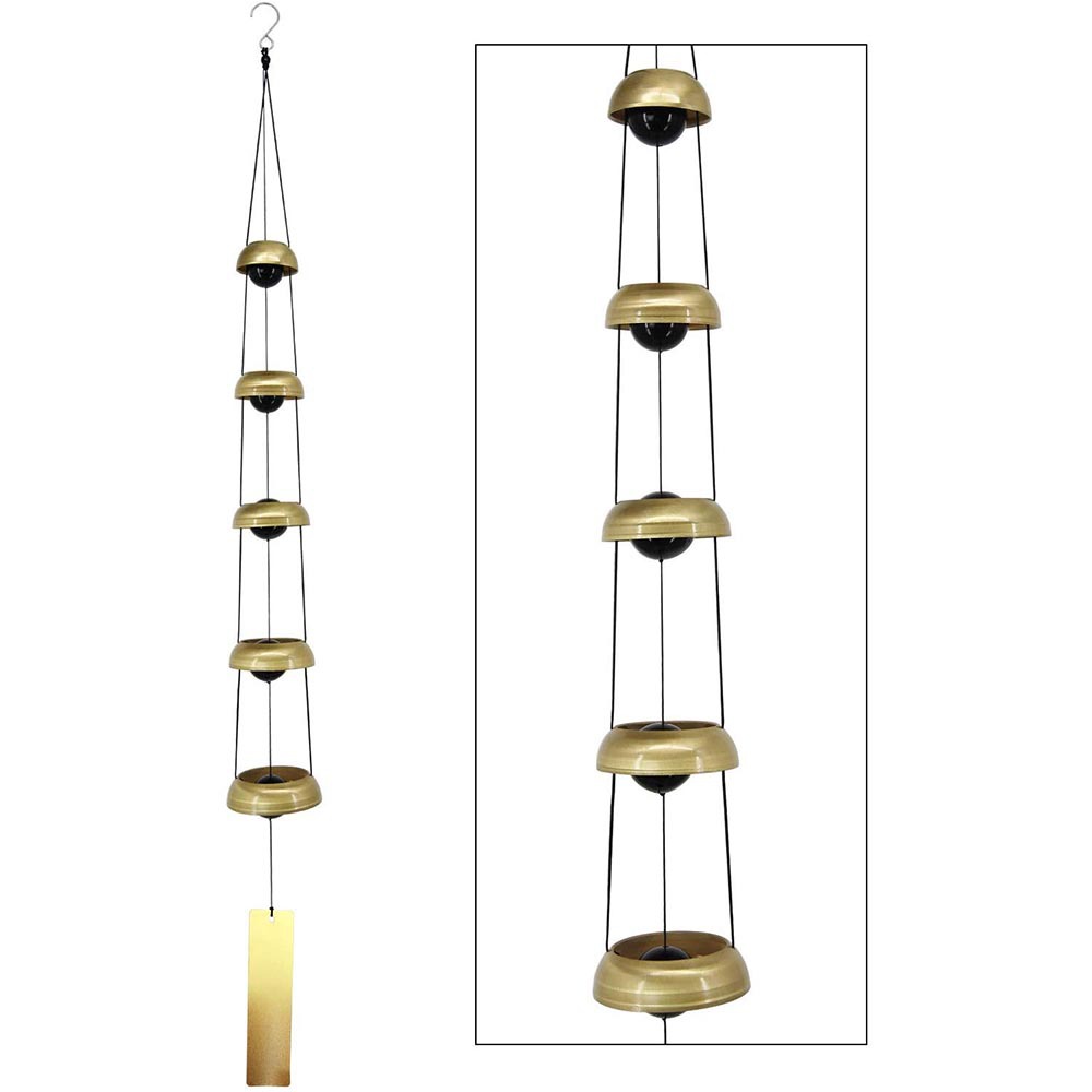 🎐5-Tier Pagoda Wind Chime | Vintage Bronze Soothing Melody for Patio & Garden