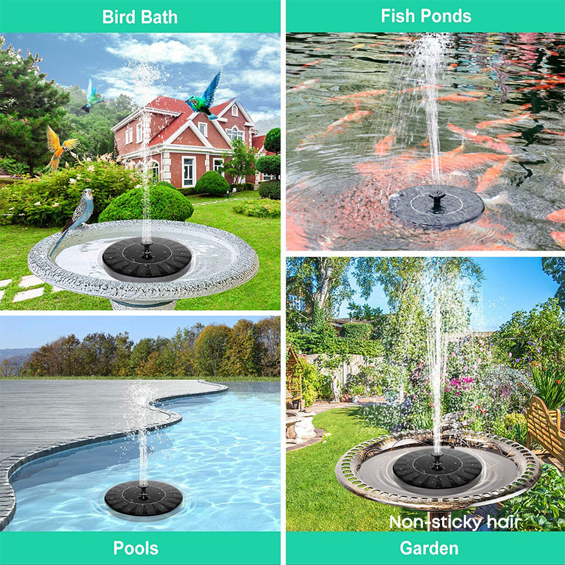 ⛲️Solar Powered Floating Water Fountain Pump for Bird Bath, Ponds, Garden, Fish Tank and Outdoor🐳