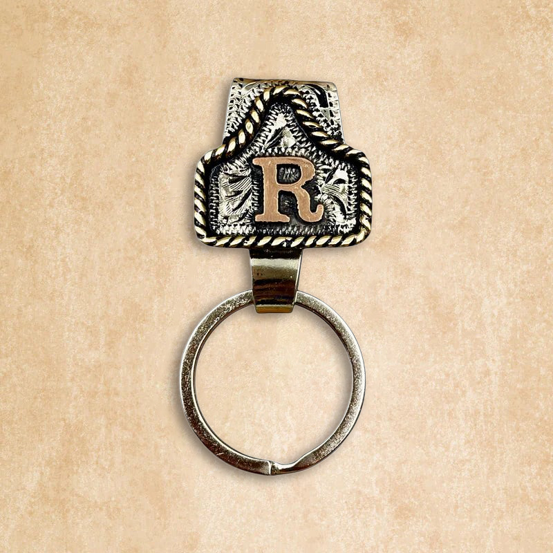 Vintage Letter Keychain