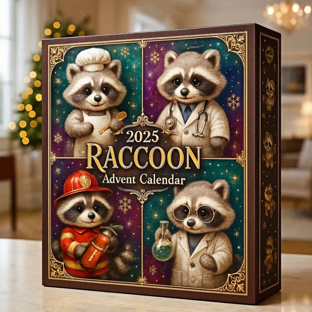 ✨ Raccoon Advent Calendar 2025 Christmas Countdown Gift 🎄🎁