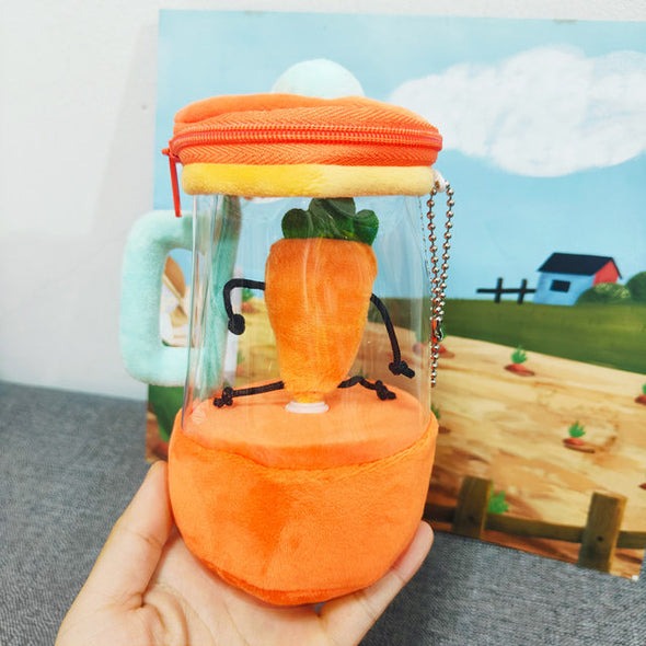 Plush carrot juicer toy