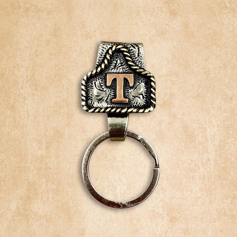 Vintage Letter Keychain