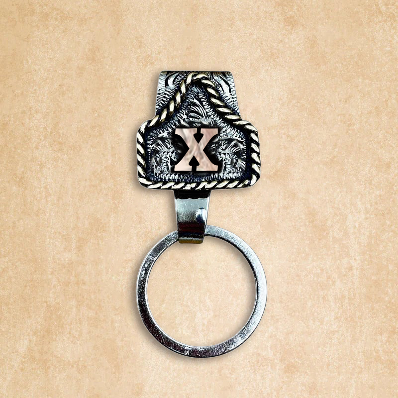 Vintage Letter Keychain