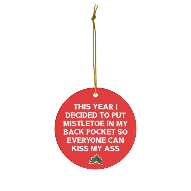 🤣Jolliest Bitch in the Family-Rude Christmas Ornament