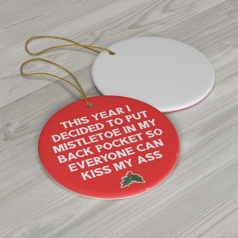 🤣Jolliest Bitch in the Family-Rude Christmas Ornament