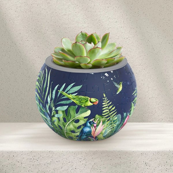 🧩Bird and Flower Puzzle Flowerpot