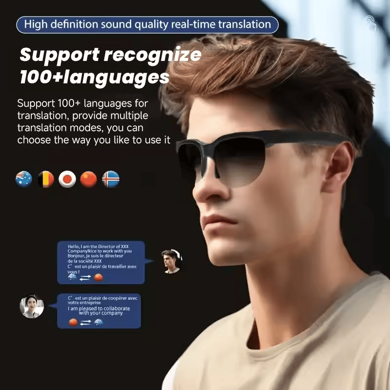 Last Day 49% OFF -🕶️ AI 100+ Languages Real-Time Translation Glasses(Buy 2 Free VIP Shipping)