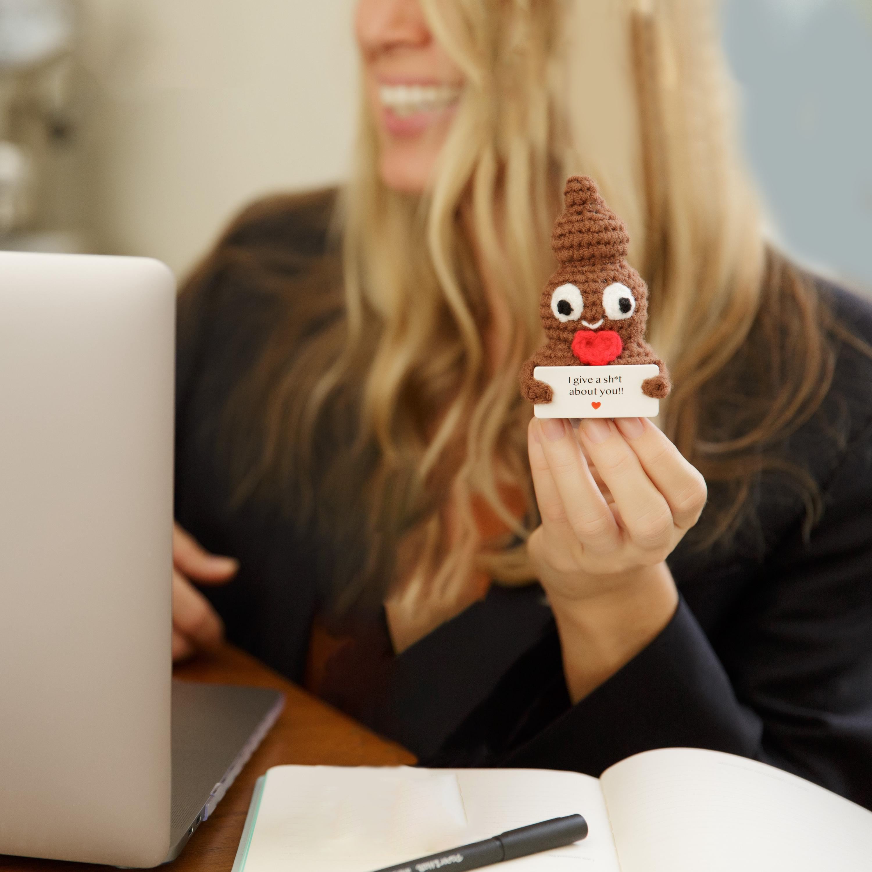 🤣Handmade Emotional Support Crochet Poo Plush