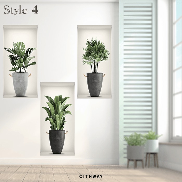 Self-Adhesive 3D Plant Wall Stickers